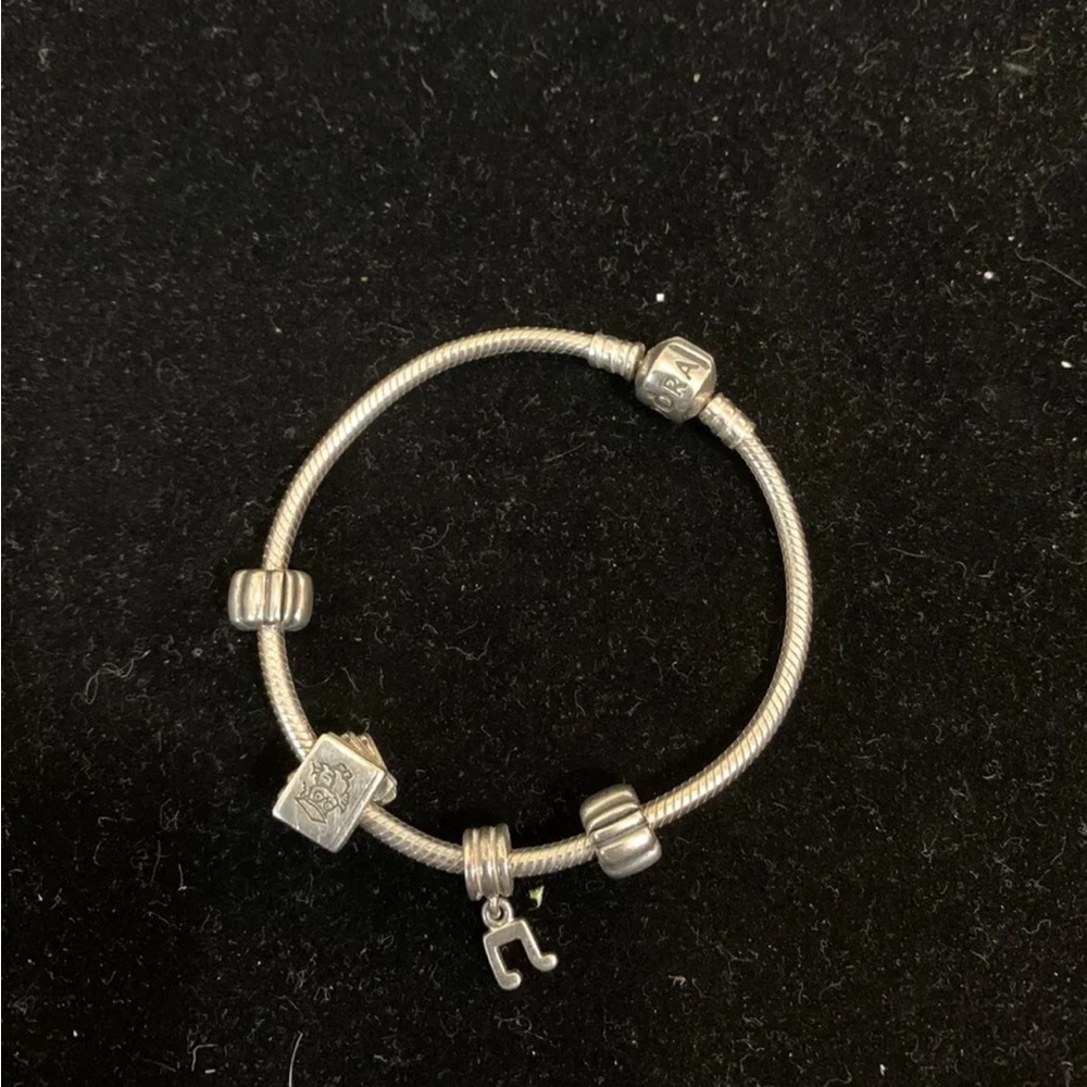 Pandora charm bracelet with charms